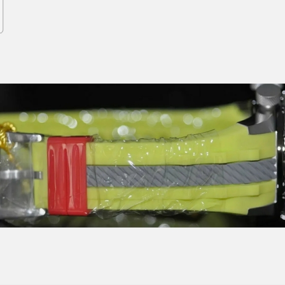 Invicta Men's Rare Reserve Swiss Chronograph Black Dial Lime Poly Watch NEW - Picture 5 of 7